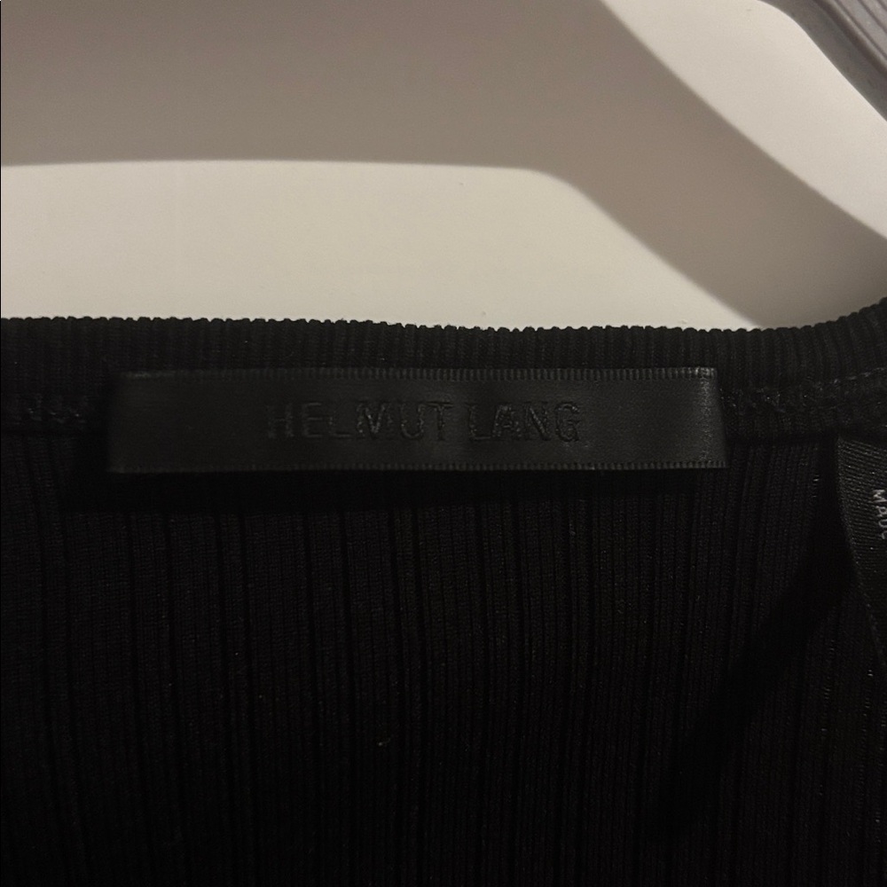 Helmut Lang Black Long-Sleeve Button Front Top - Picture 3 of 3